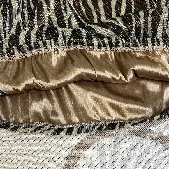 Anthropologie Eri + Ali metallic faux wrap sleeveless elastic waistband blouse - Picture 10 of 17